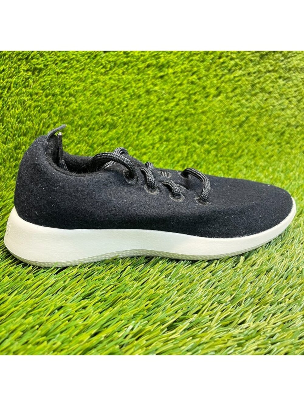 Allbirds Wool Runners Womens Size 5 Black White Athletic Walking Shoes Sneakers